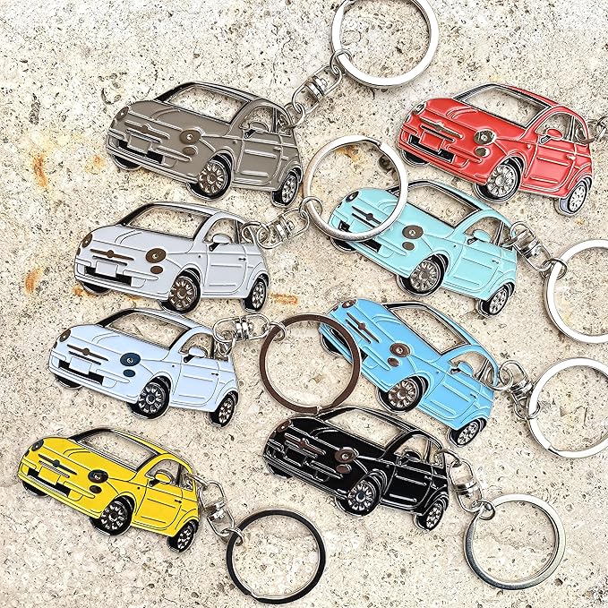 Fiat 500 Suitable keychain key ring for Car Enthusiast Great Gift or Driver Present Many colors available